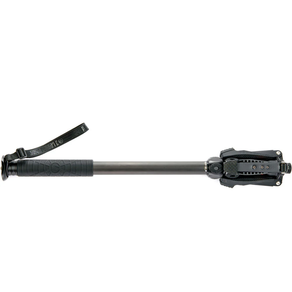 3 Legged Thing Lance 4-Section Carbon Fiber Monopod with DocZ Foot Stabilizer Kit - Darkness - Image 9