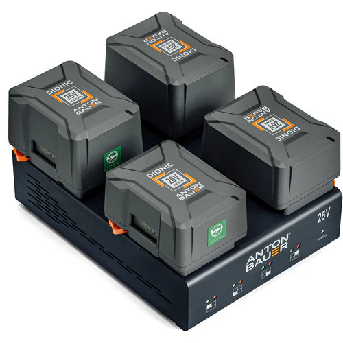 Anton Bauer Charg LP4 Quad Gold Mount Plus Dual Voltage 26V & 14V multi-chemistry quad charger - Image 5