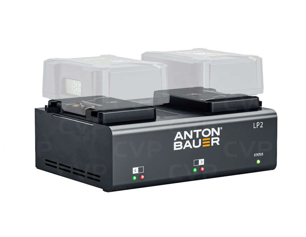 Anton Bauer Charger LP2 Dual Gold Mount low profile priority-based simultaneous two position - Image 3
