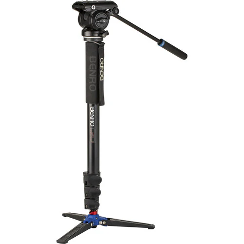 Benro A48FD Aluminum Monopod with 3-Leg Base & S4Pro Fluid Video - Image 5