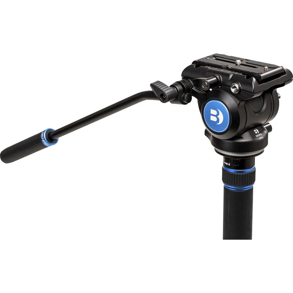 Benro Connect Video Aluminum Monopod with Flip Locks, 3-Leg Base, and S4 PRO Hea - Image 10
