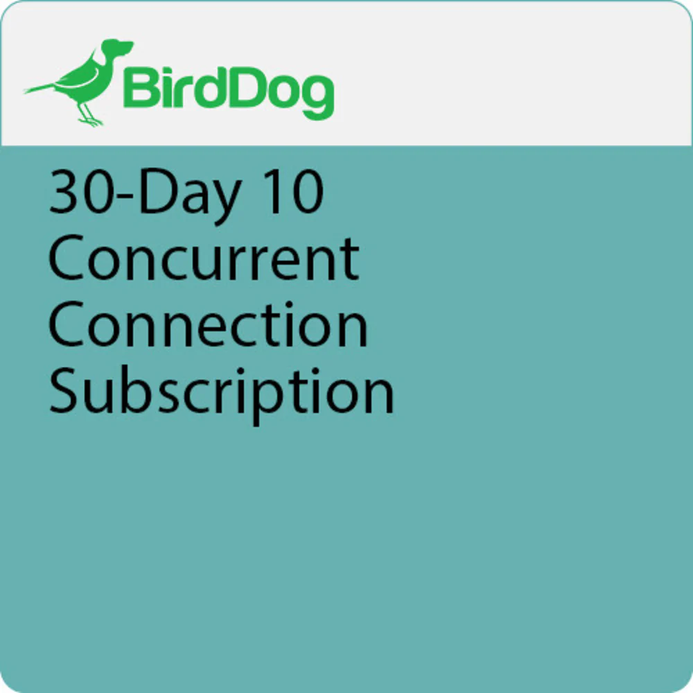 BirdDog 10 Concurrent Connections Subscription for Cloud Premium Tier (30-Day)