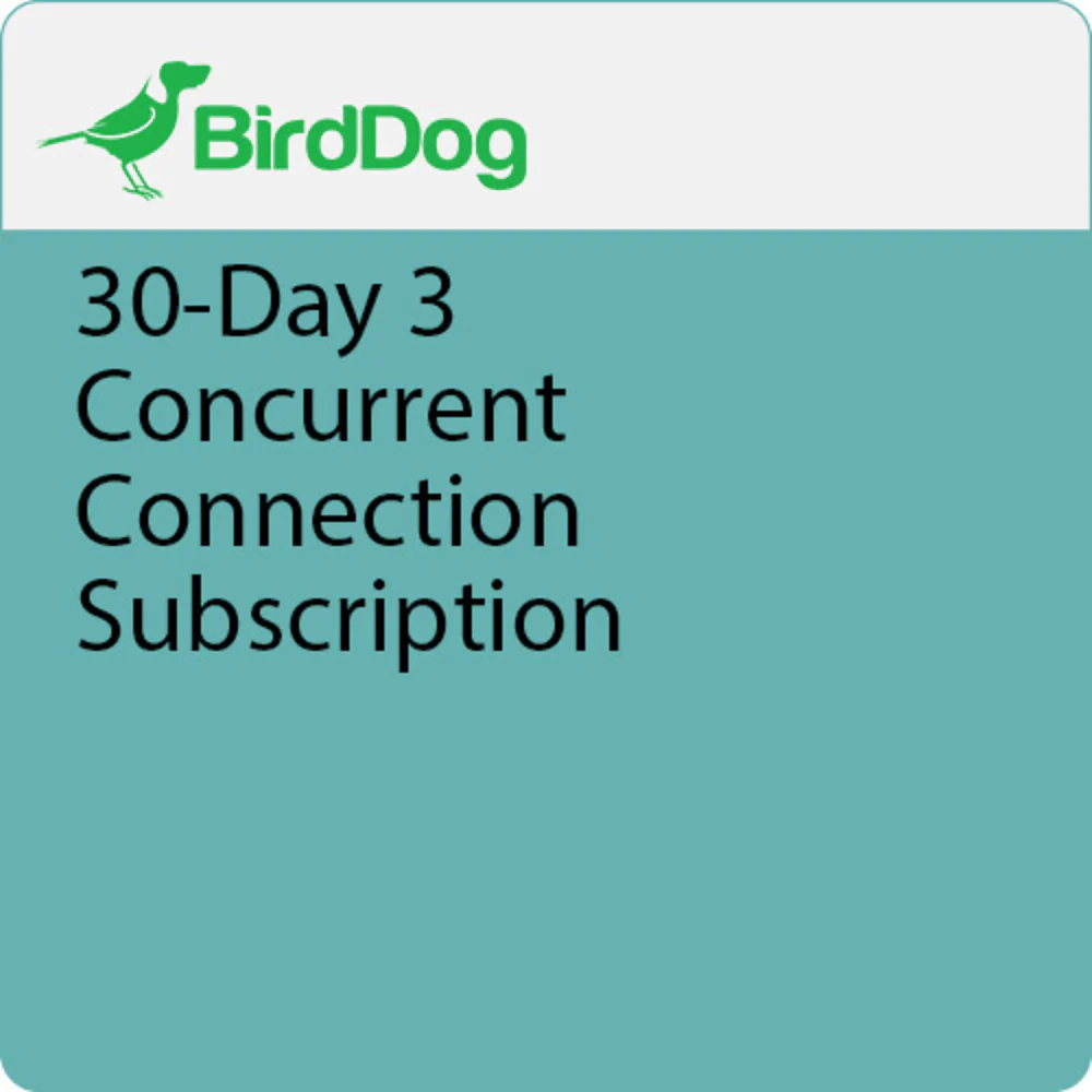 BirdDog 3 Concurrent Connections Subscription for Cloud Standard Tier (30-Day)