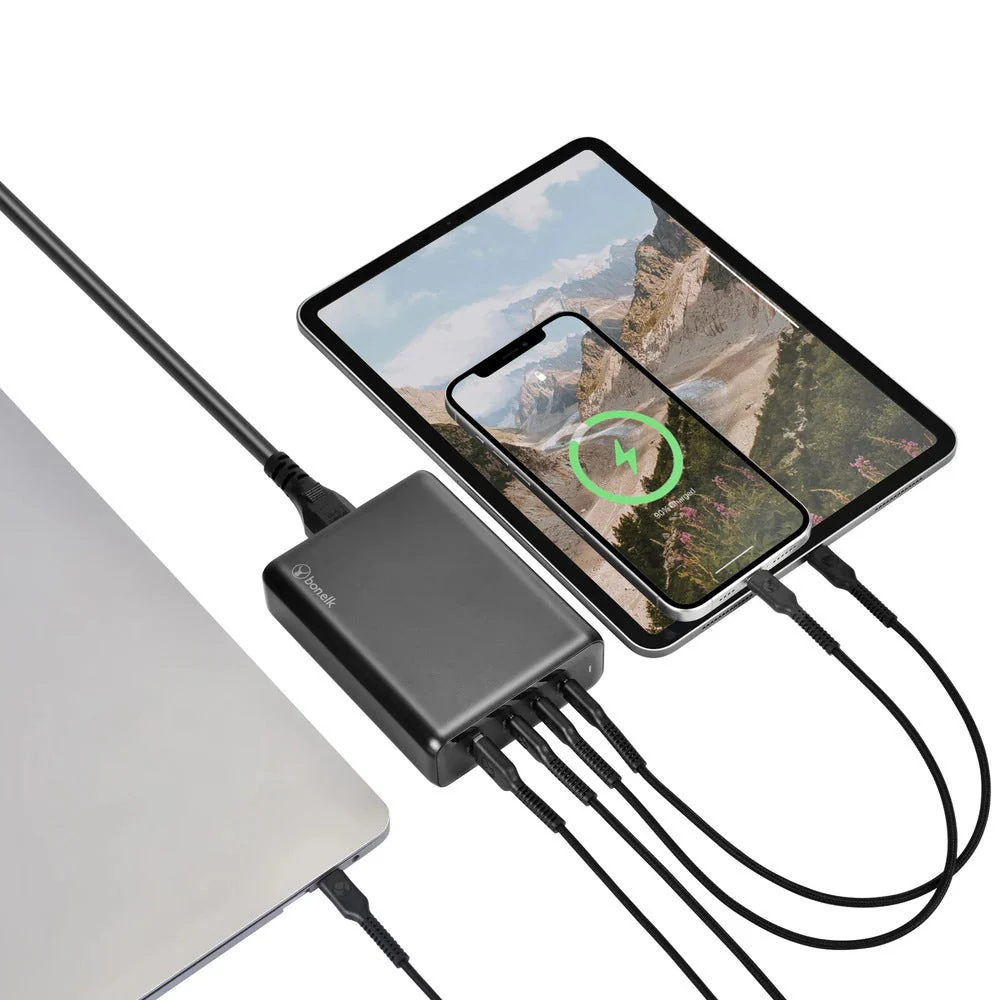 Bonelk 240W Multi-Port Desktop Charger, 3 x USB-C / 1 x USB-A - Image 12