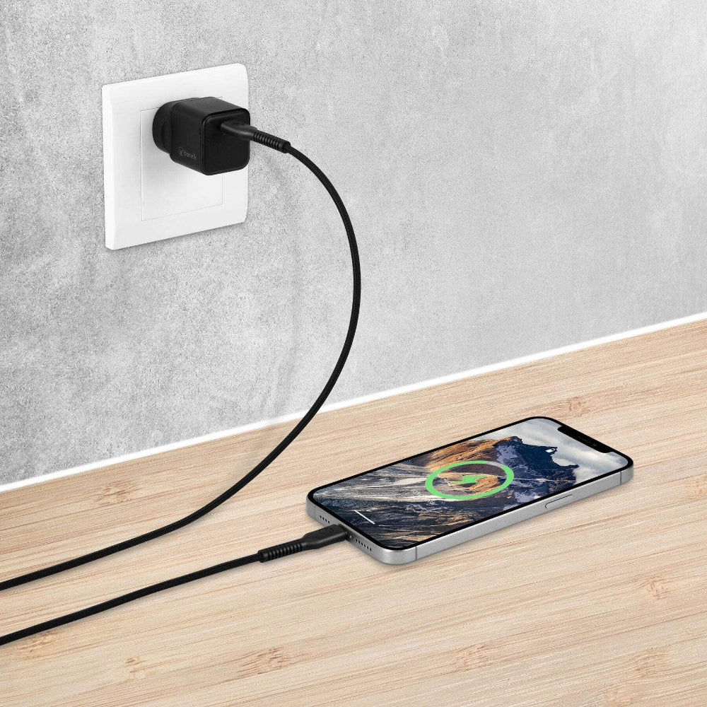 Bonelk 25W PD USB-C Wall Charger + Easy Grip Cable - Black - Image 6