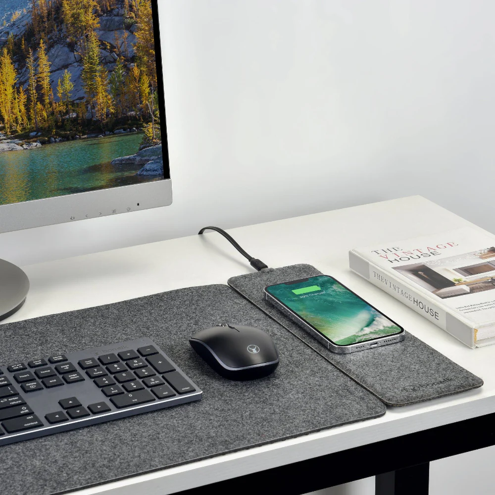 Bonelk Desk Mat Qi Split - Grey - Image 5