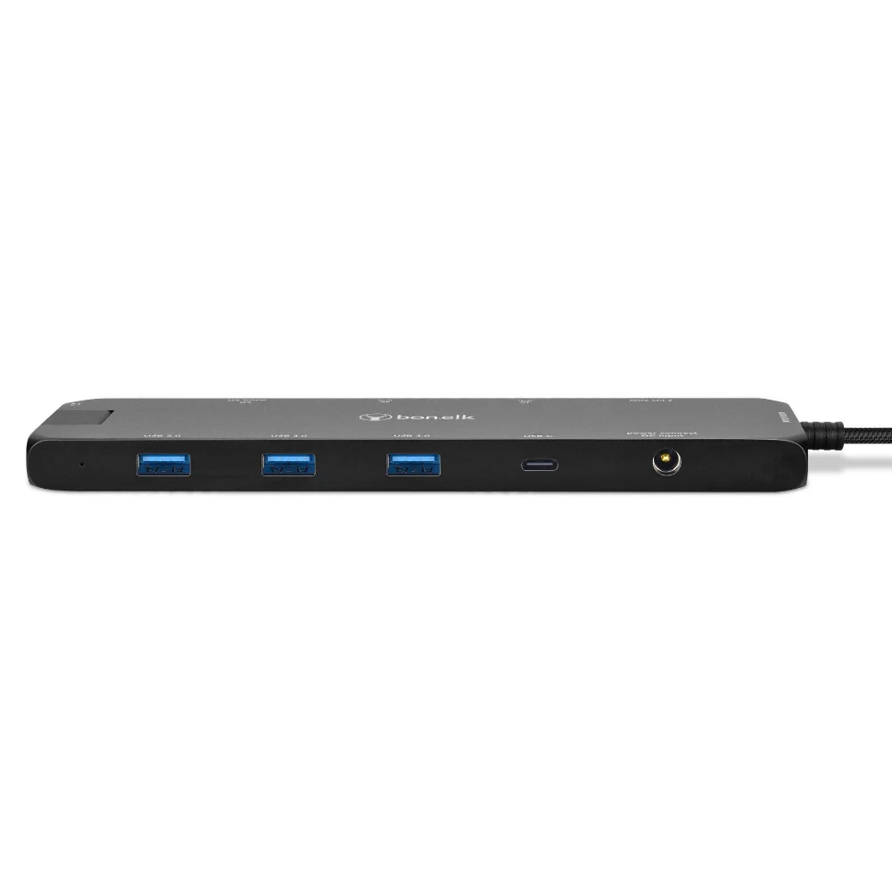 Bonelk Long-Life USB-C to 12-in-1 Multiport Powered Hub - Black - Image 5