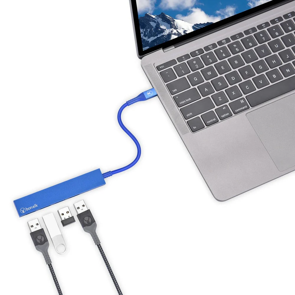 Bonelk Long-Life USB-C to 4 Port USB 3.0 Slim Hub - Image 20