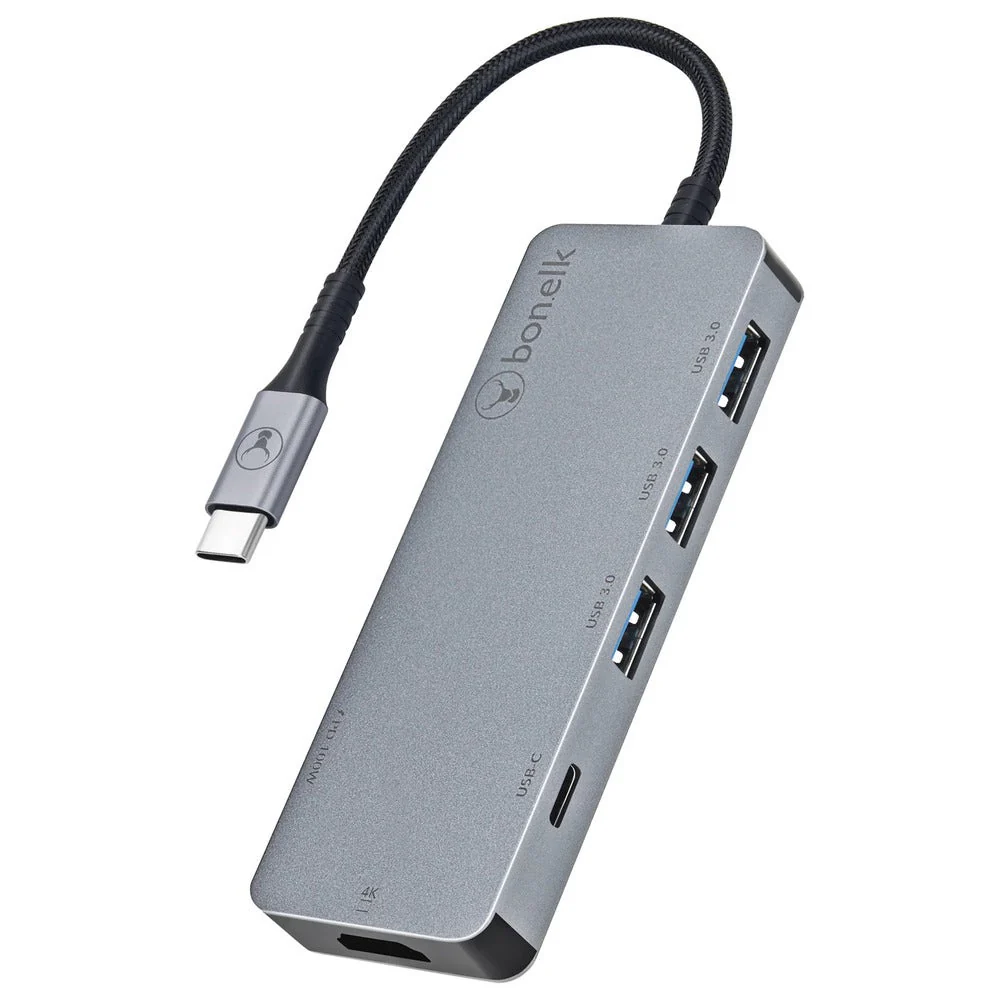 Bonelk Long-Life USB-C to 6-in-1 Multiport Hub (Space Grey) - Image 2
