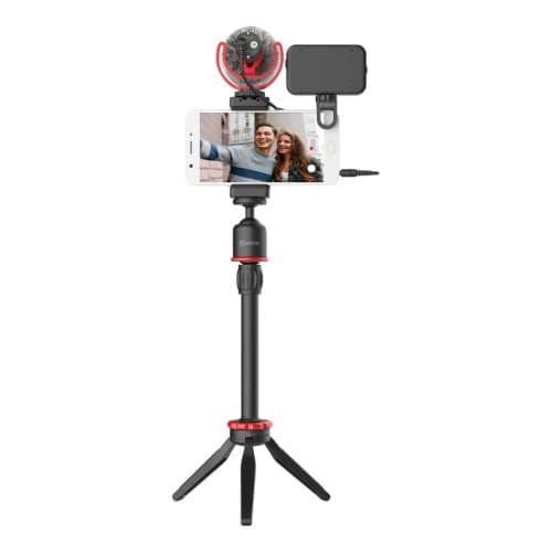 BOYA BY-VG350 Vlogging Kit 2 incl. Mini Tripod, BY-MM1+ Mic, LED Light & Cold Shoe Mount - Image 5