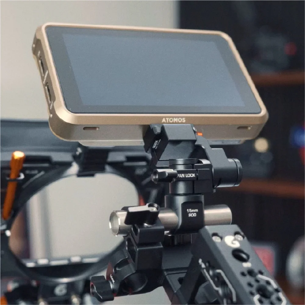 Bright Tangerine Universal Monitor Mount QR Kit (NATO Top, 15mm Rod Base) - Image 3