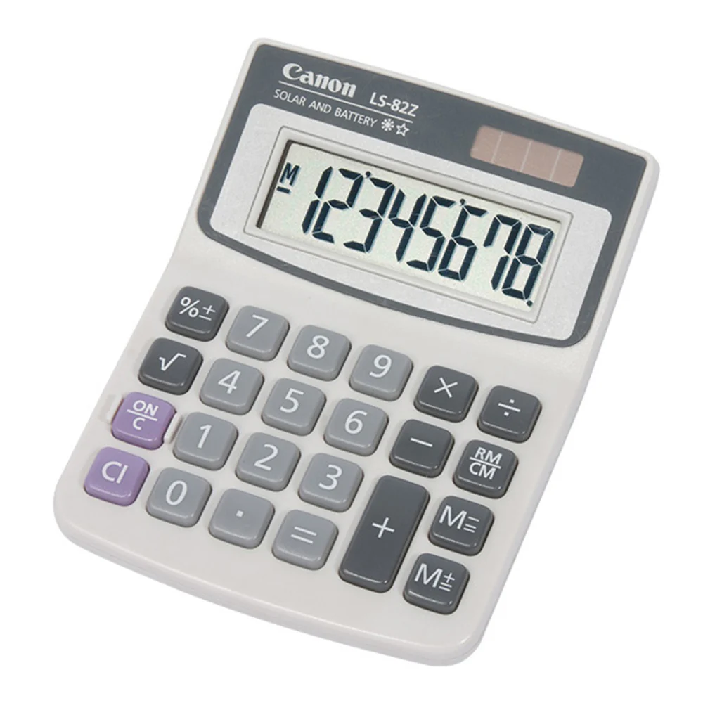 Canon LS82ZBL Dual Power Angled Display 8 Digit Calculator