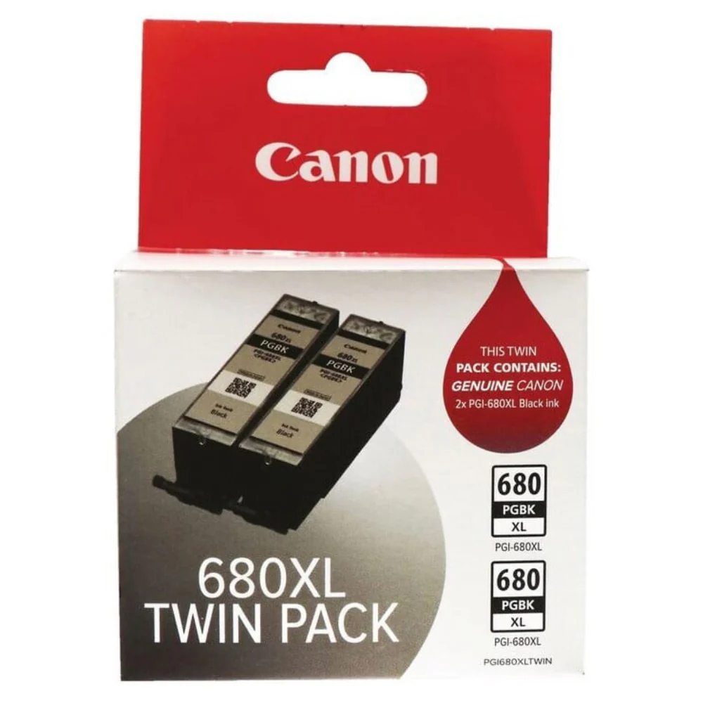 Canon PGI680XLTWIN Genuine Black Ink Cartridges