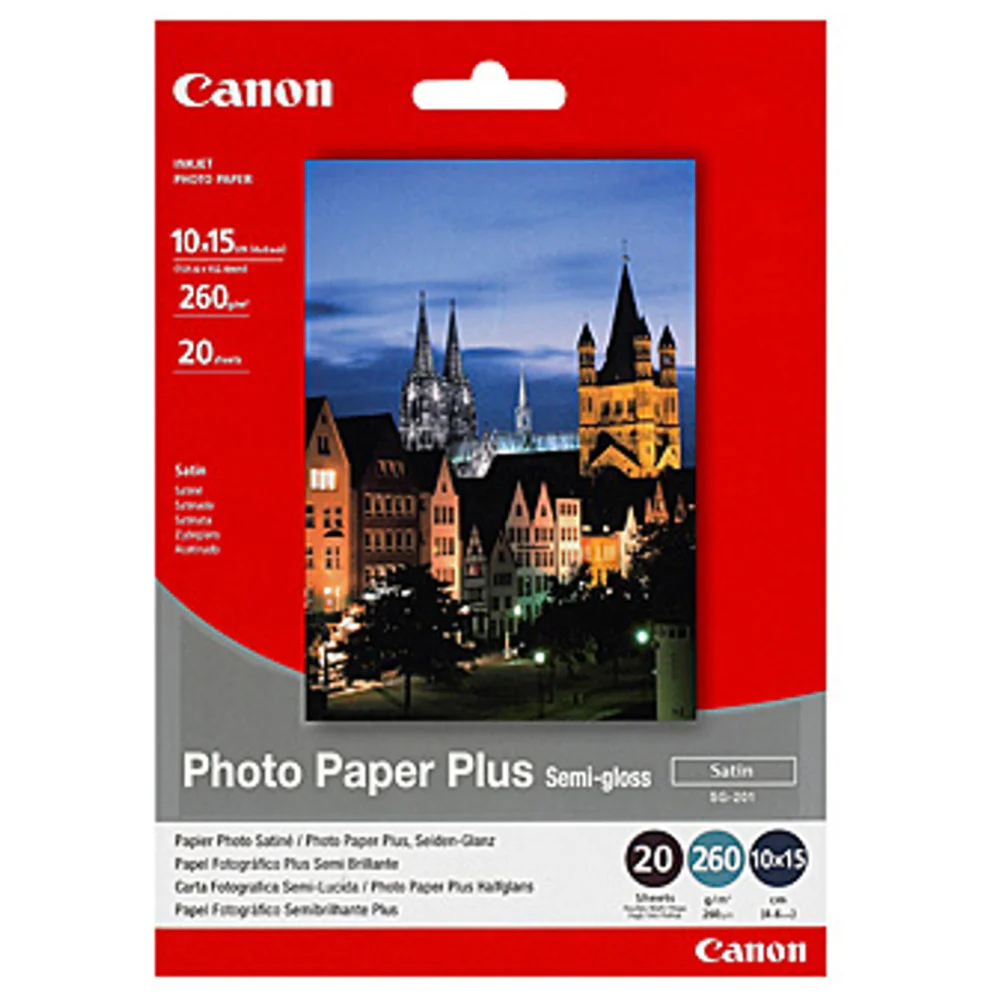 Canon SG2014X6 Photo Paper Plus Semigloss 4 X 6 Inch 260 GSM - 20 Sheets