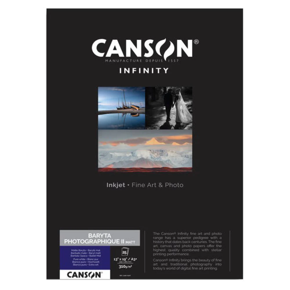 Canson Baryta Photographique II Matt 310gsm A3+ x 25 Sheets