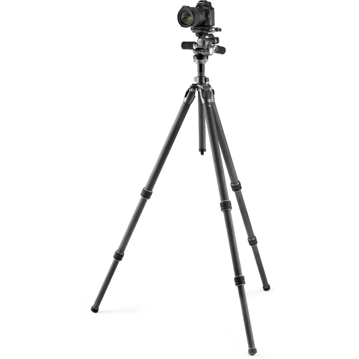 Gitzo GT3532 Mountaineer Series 3 Carbon Fiber Tripod with 3-Way Fluid Head Kit - Image 2