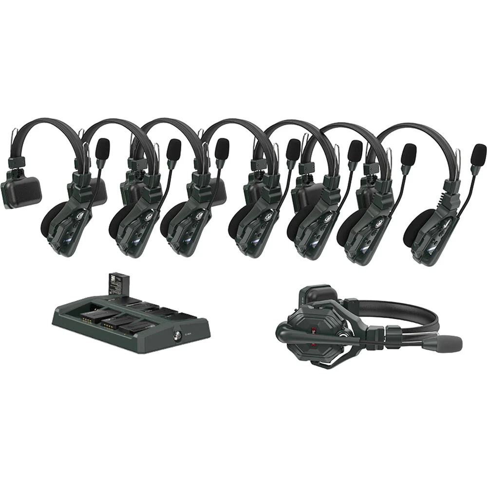 Hollyland Solidcom C1 Pro-8S Full-Duplex ENC Wireless Intercom System with 8 Headsets (1.9 GHz)