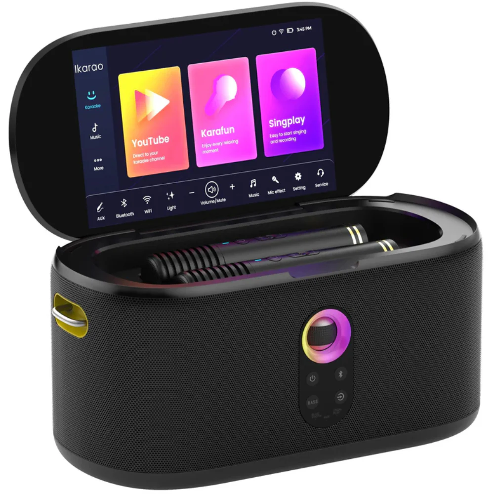 Ikarao Shell S1 Portable 300W Karaoke Machine 10" Lyrics Display - Image 3