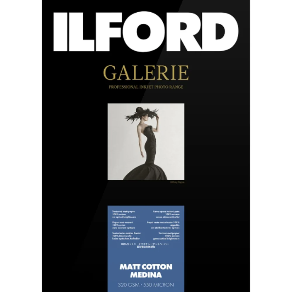 Ilford Galerie Matt Cotton Medina 320gsm (A4, 21cm x 29.7cm 25 Sheets)