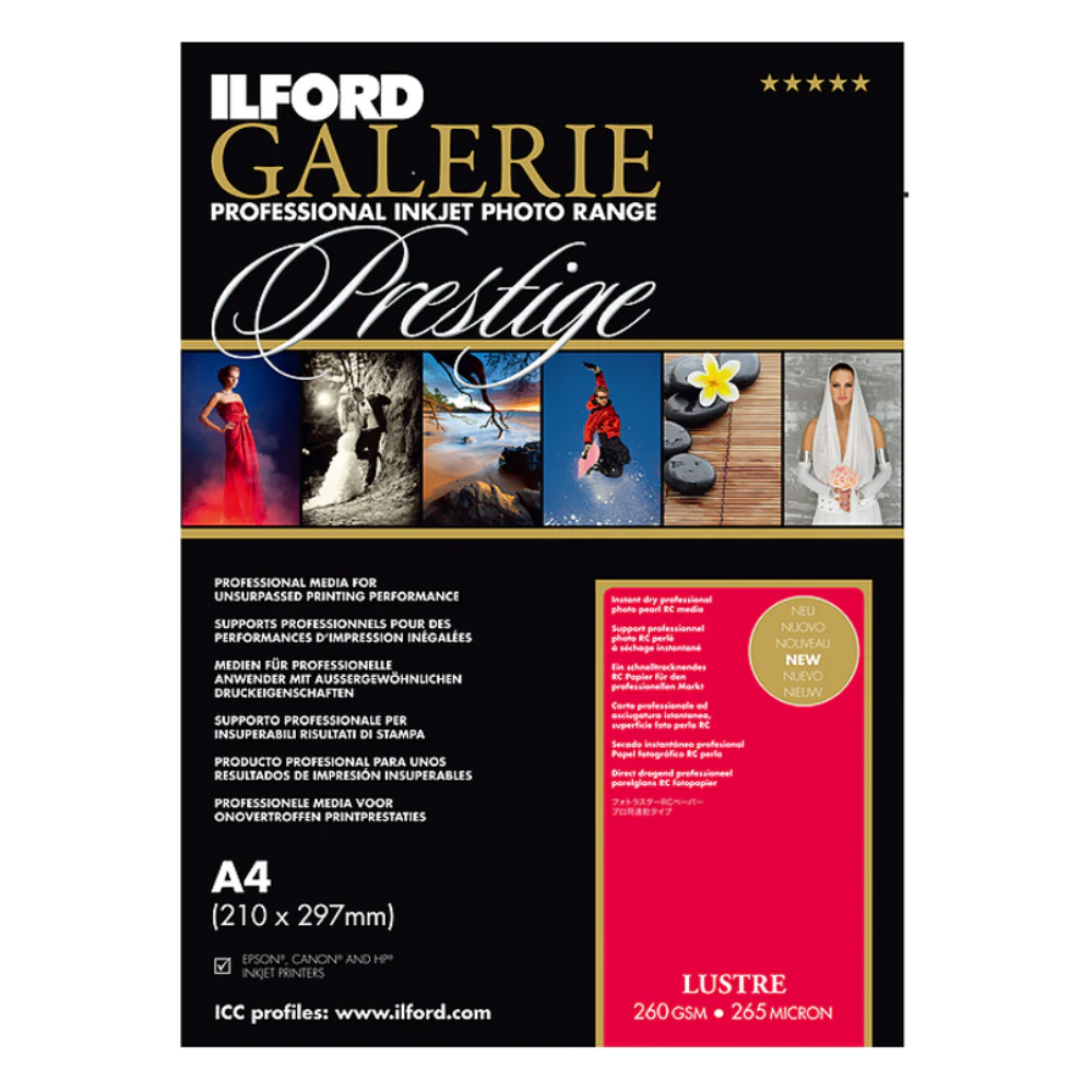 Ilford Galerie Satin 260gsm 8.5x11" (21.6x27.9cm) Letter 25 Sheets IGLDP8