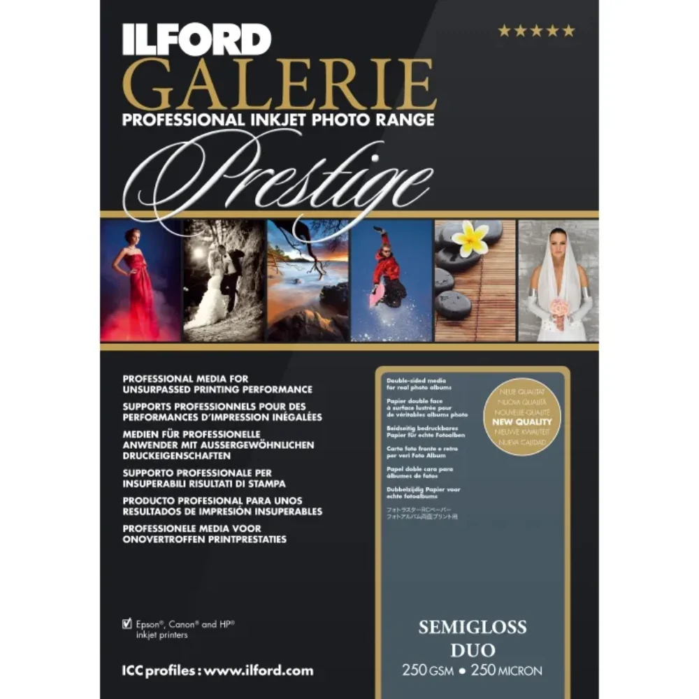 Ilford Galerie Semi Gloss Duo 250gsm (A3, 25 Sheets)