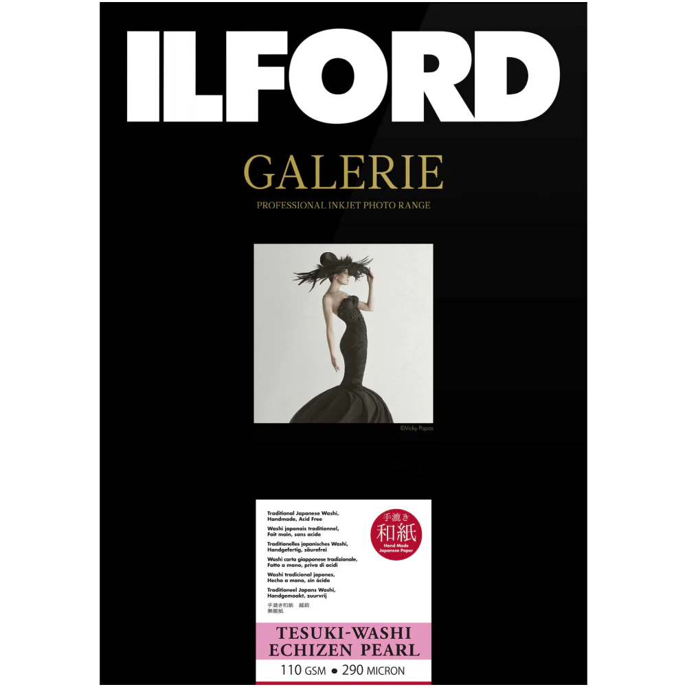 Ilford Galerie Tesuki-Washi Echizen Pearl Deckle Edge 110gsm (A1+, 5 Sheets)