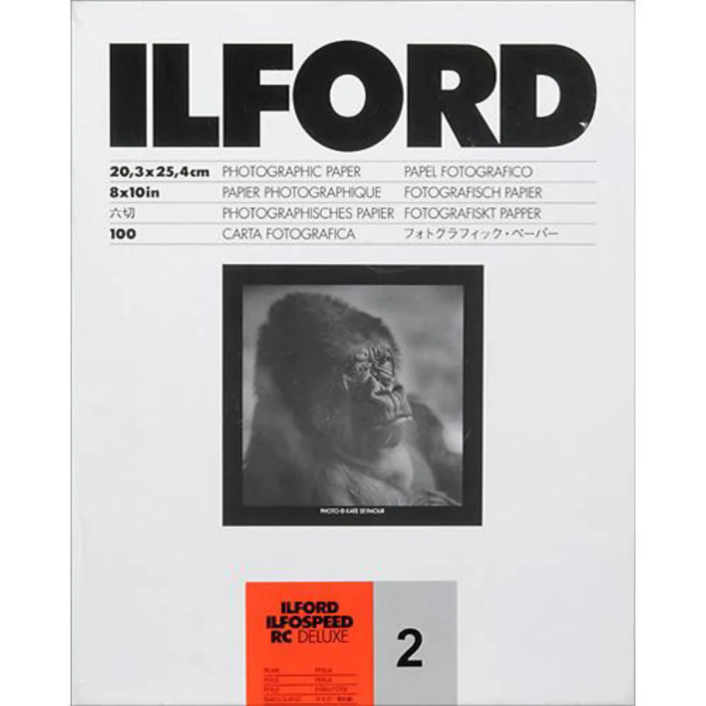 Ilford Ilfospeed RC DeLuxe Paper (44M Pearl, Grade 2, 8 x 10", 100 Sheets)
