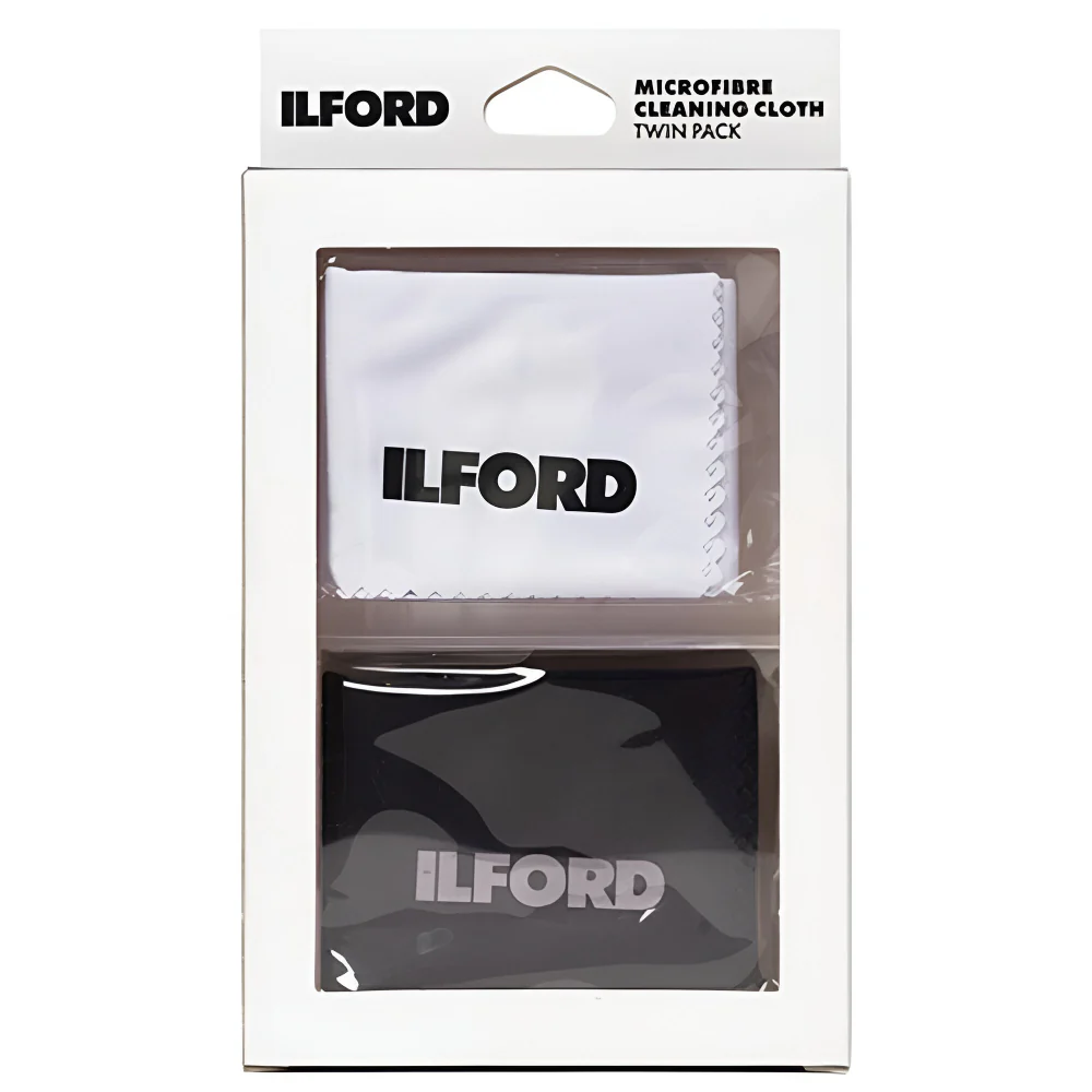 Ilford Microfibre Cleaning Cloth White Twin Pack