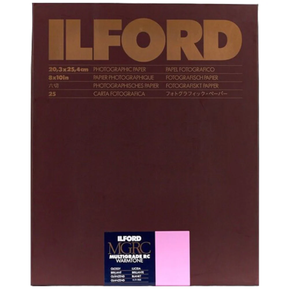 Ilford Multigrade Warmtone Resin Coated Paper (8 x 10", Glossy Finish, 25 Sheets)