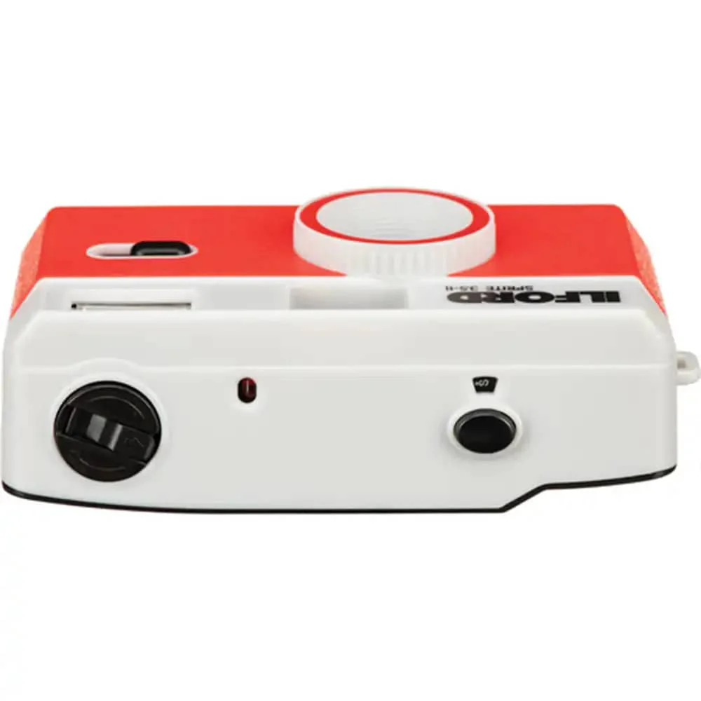 Ilford Sprite35-II Reusable Camera - Silver & Red - Image 4
