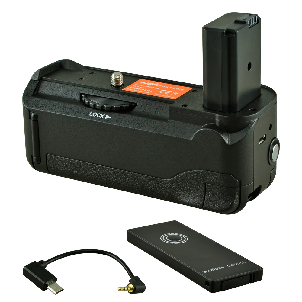 Jupio Battery Grip Sony A6000/A6300/A6400 with Cable