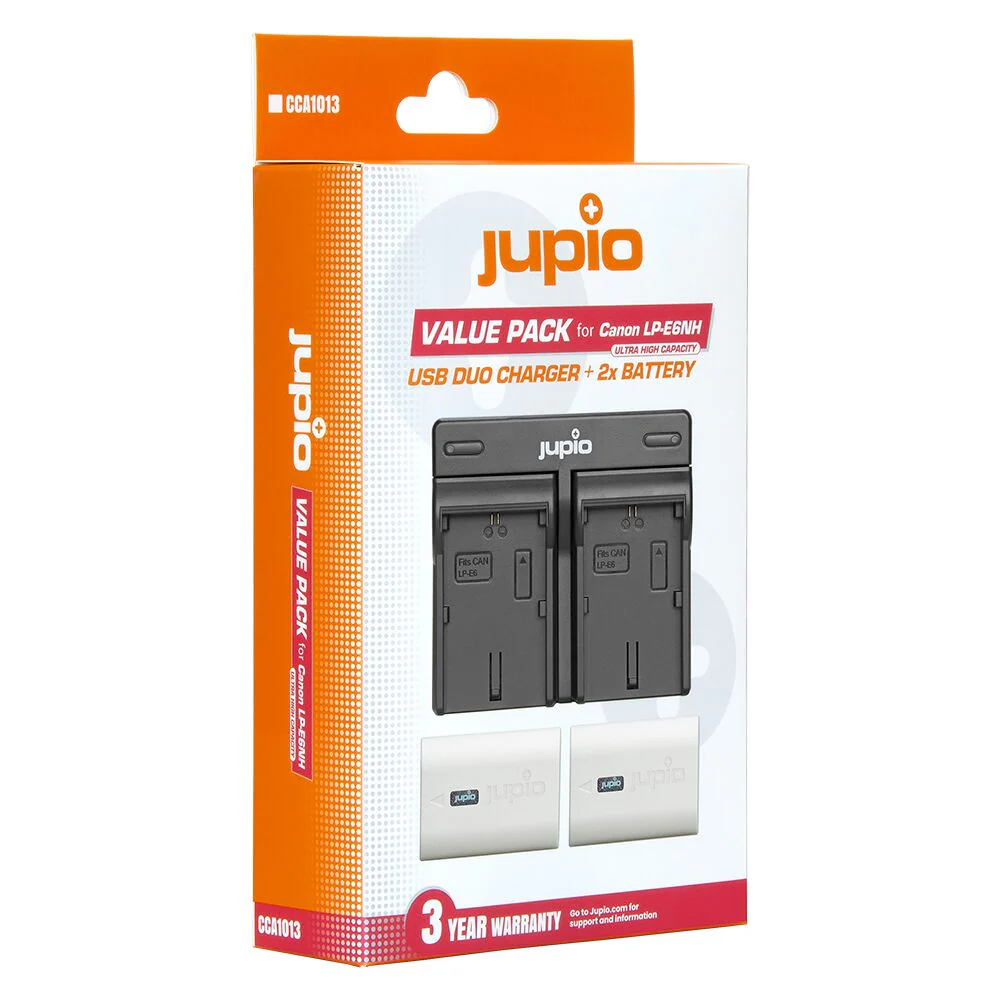 Jupio Canon Value Pack: 2 x LP-E6NH Ultra Batteries & Dual Charger - Image 4