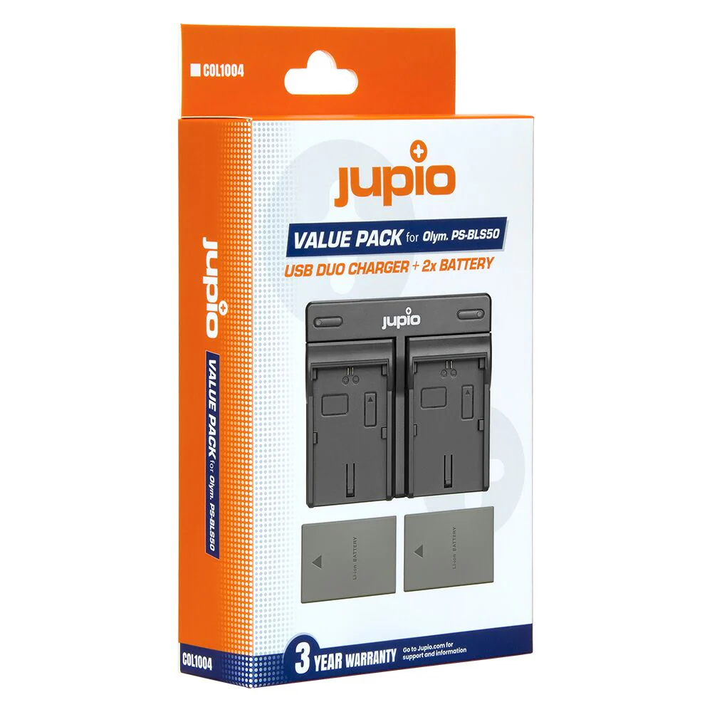 Jupio Olympus Value Pack: 2 x PS-BLS5/PS-BLS50 Batteries & Dual Charger - Image 5