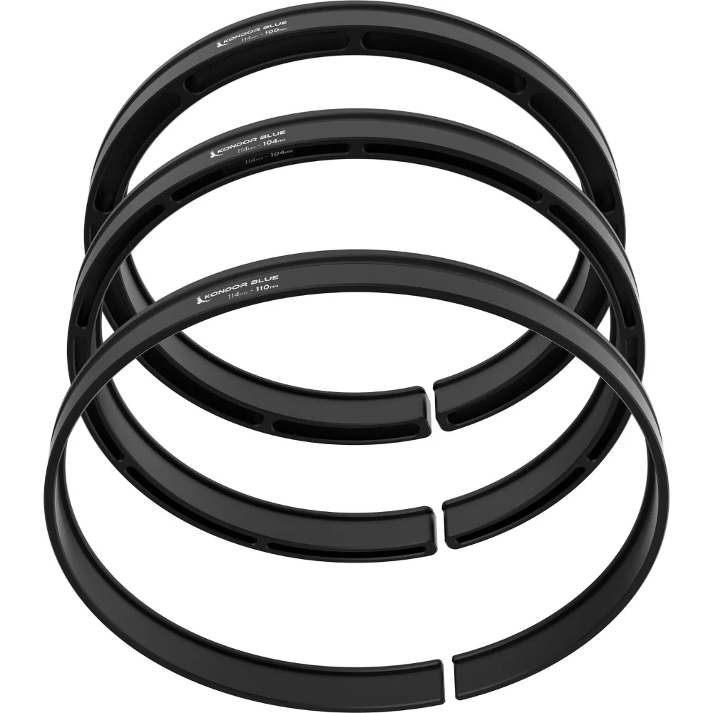 Kondor Blue Cine Lens Clamp-On Adapter Ring Set (114-100/104/110mm) - Image 2