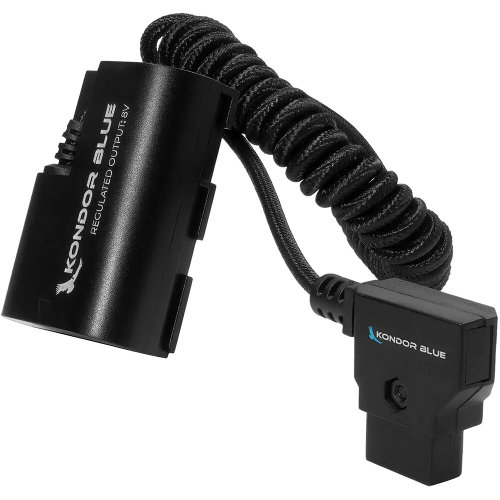 Kondor Blue D-Tap to Canon LP-E6 Dummy Battery Cable (Raven Black, 16-36") - Image 2