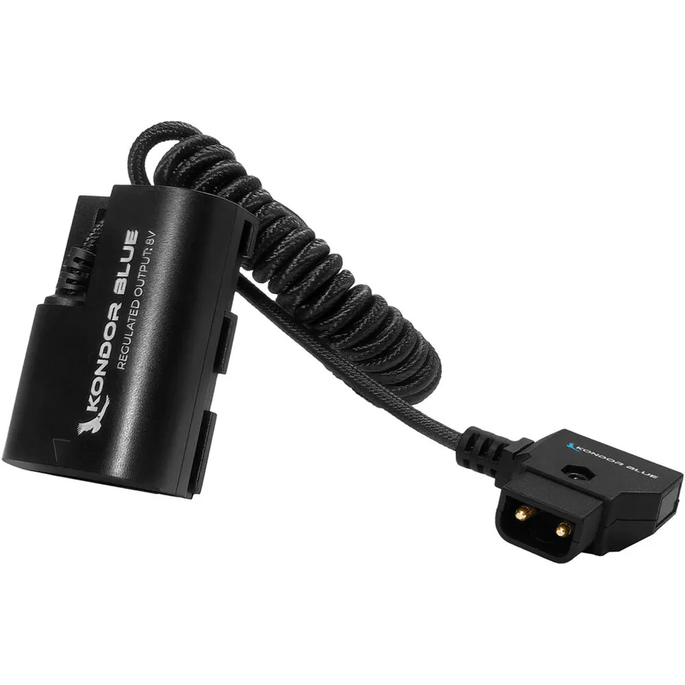 Kondor Blue D-Tap to Canon LP-E6 Dummy Battery Cable (Raven Black, 16-36") - Image 3
