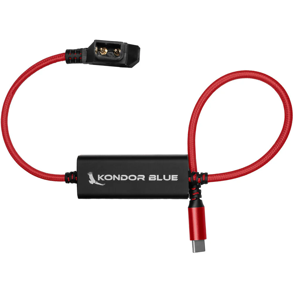 Kondor Blue D-Tap to USB-C Power Delivery Cable for Mirrorless Cameras (16") - Image 2