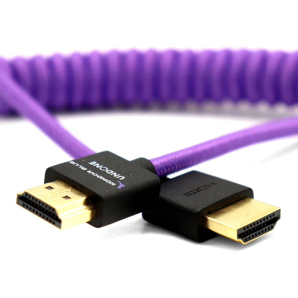 Kondor Blue Gerald Undone MK2 Coiled High-Speed HDMI Cable (12 to 24", Purple) - Image 3