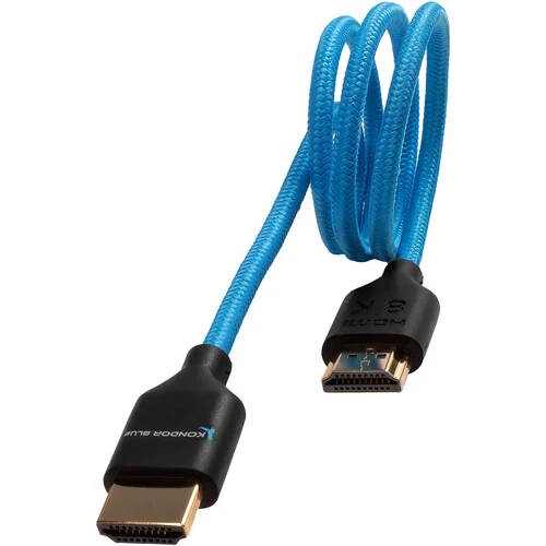 Kondor Blue Long 4K HDMI 2.0 Braided Cable Blue - 60.96cm (2 Feet) - Image 3