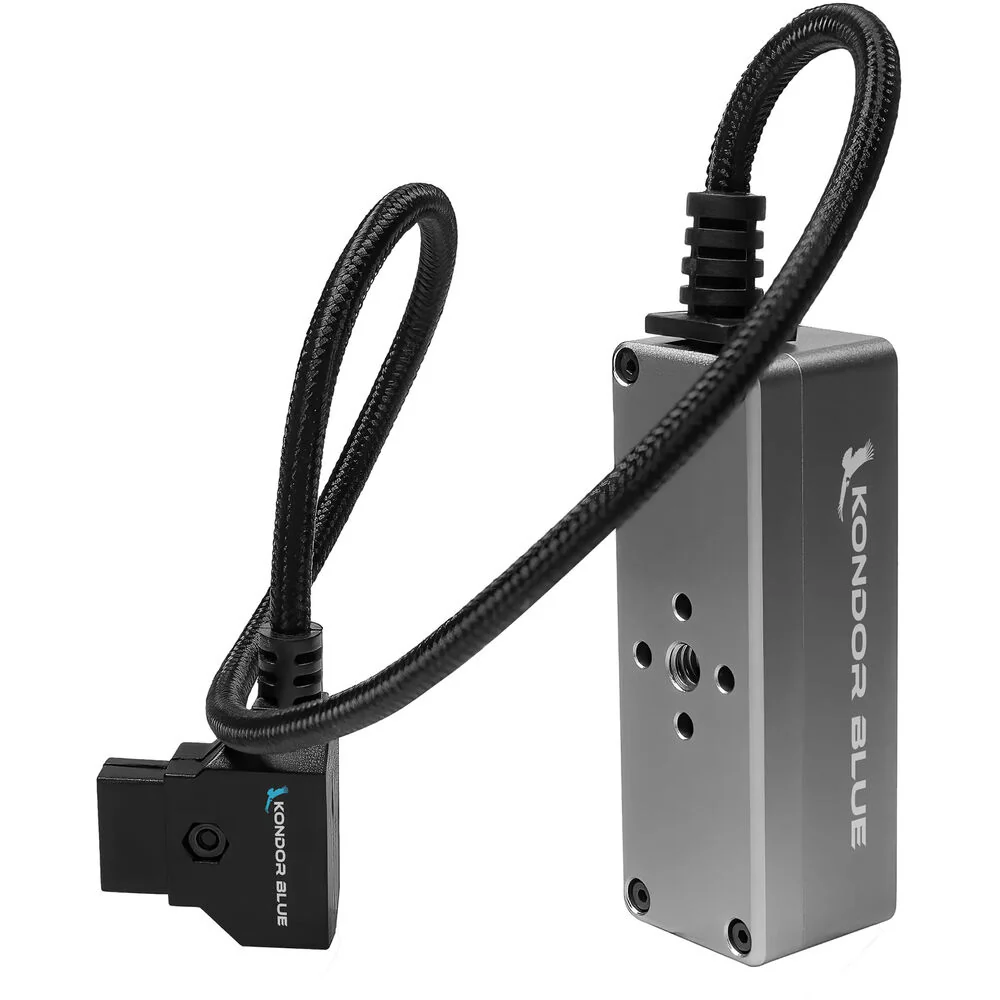 Kondor Blue Male D-Tap to 4-Port Female D-Tap Splitter Hub with Voltmeter (16") - Image 4