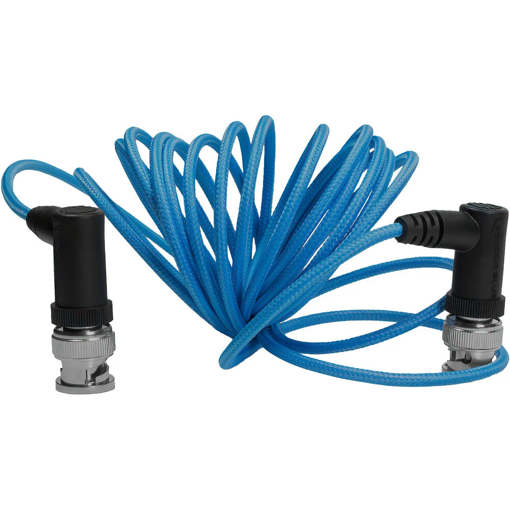 Kondor Blue Ultra-Thin 6G-SDI Right-Angle BNC Cable (10') - Image 2