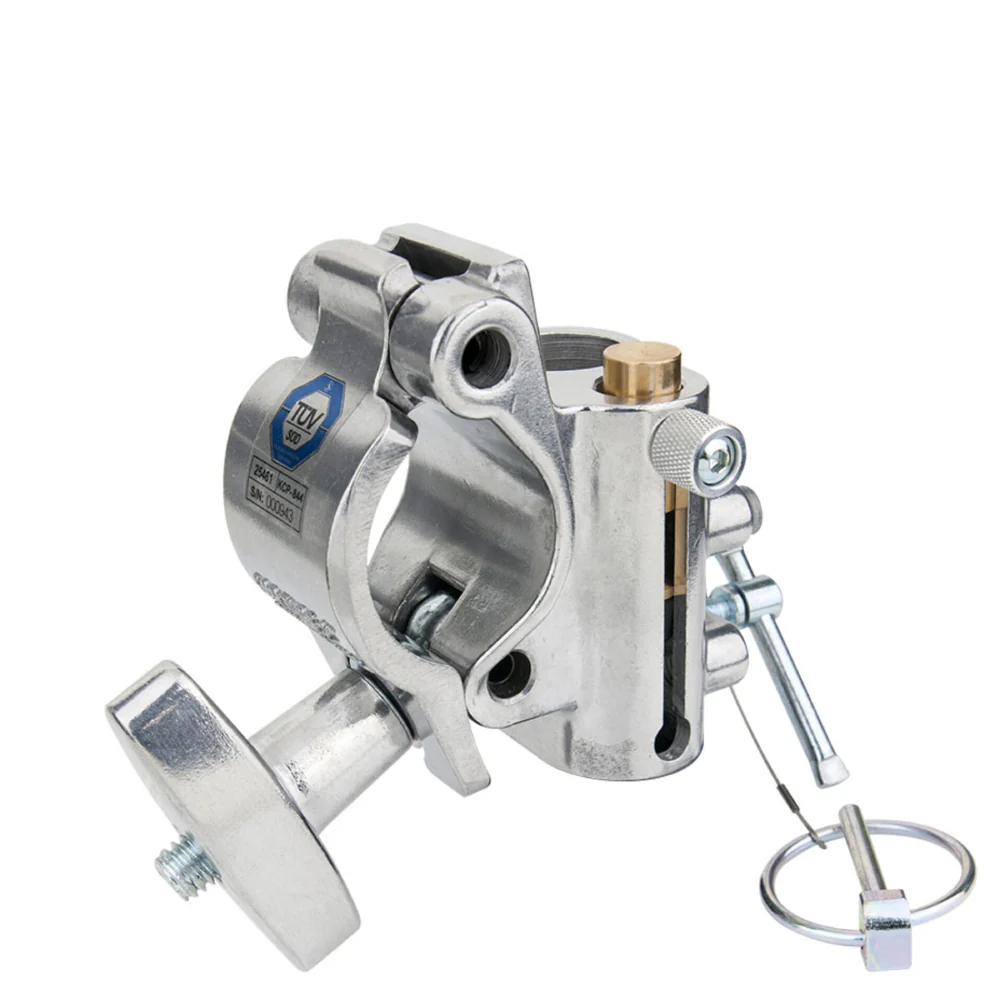 Kupo KCP-844 TV Coupler with 16mm Baby Pin and 28mm Junior Receiver - Polished Finish
