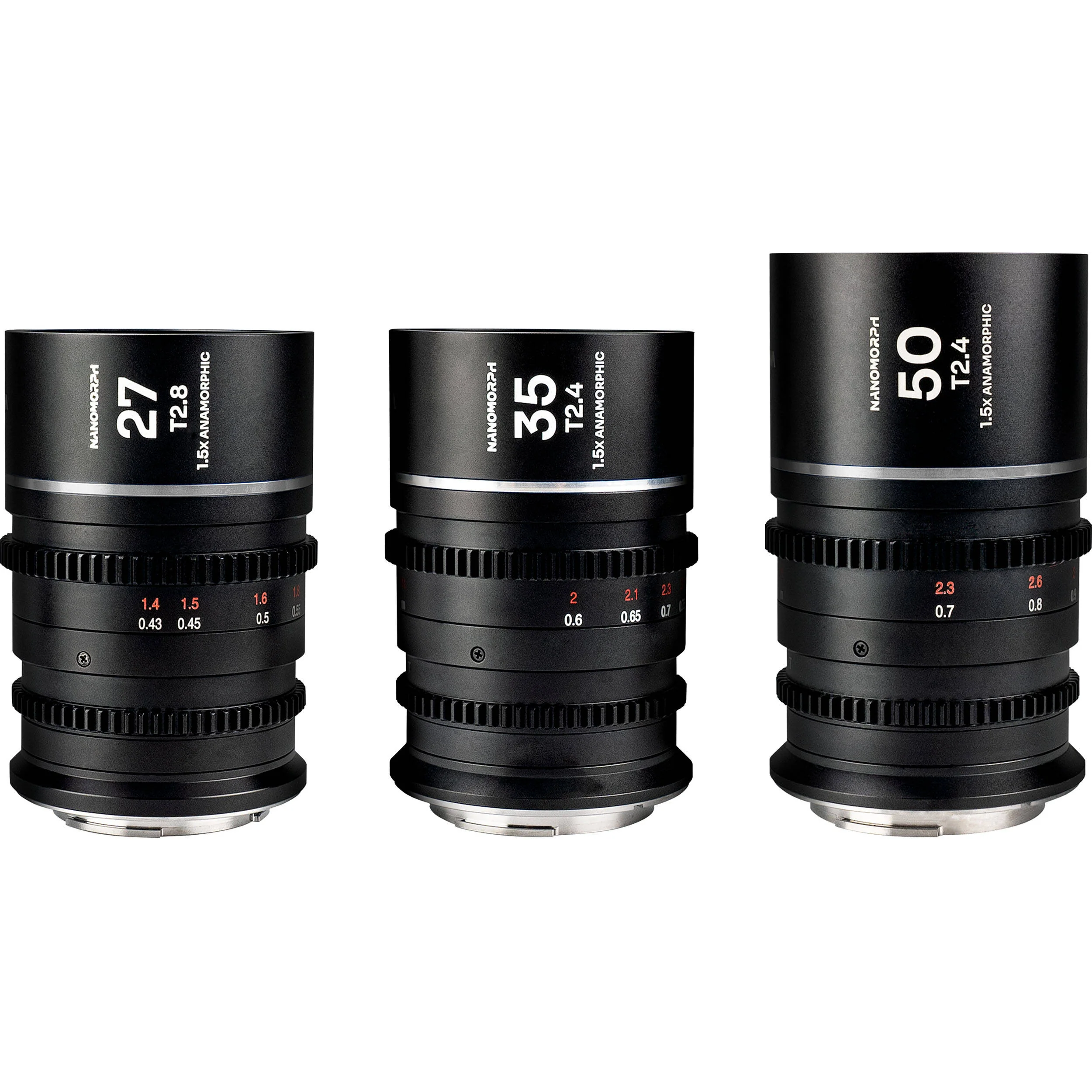 Laowa Nanomorph S35 Prime 3-Lens Bundle
 (27mm, 35mm, 50mm) (Silver) - (Cine) Fuji X