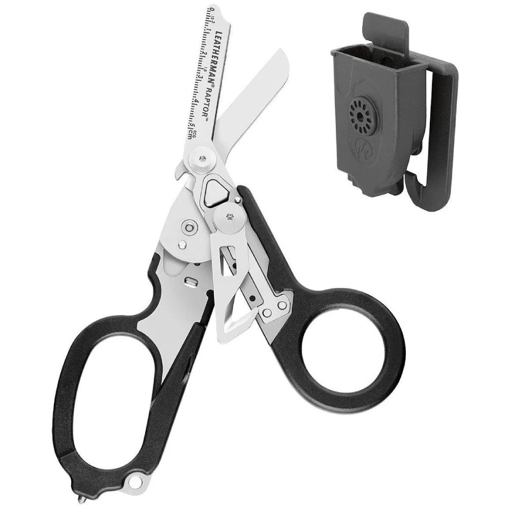 Leatherman Raptor Rescue 6 Built-In EMS Tools with MOLLE Holster - Black Handles