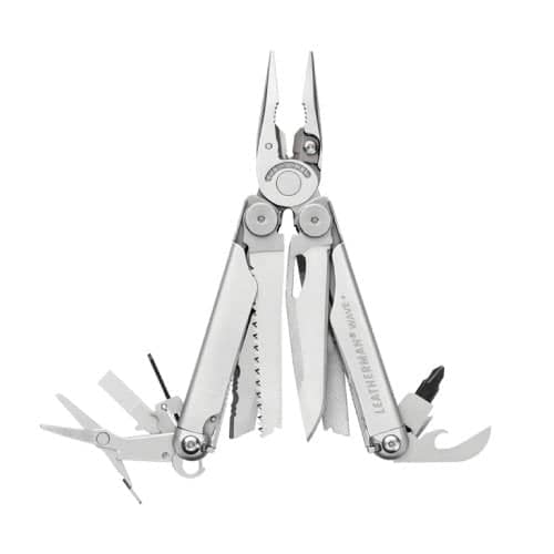 Leatherman Wave Plus Multi-Tool 420HC S/S Blades w/Nylon Button Sheath - Silver - Box