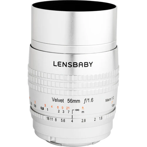 Lensbaby Velvet 56mm f/1.6 Lens for Fujifilm X (Silver) - Image 2