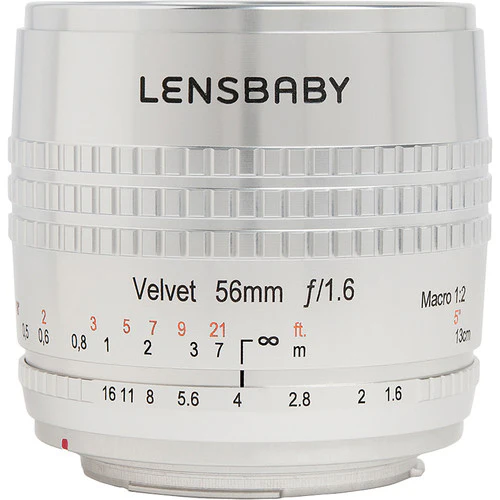 Lensbaby Velvet 56mm f/1.6 SE Lens for Canon EF (Silver)