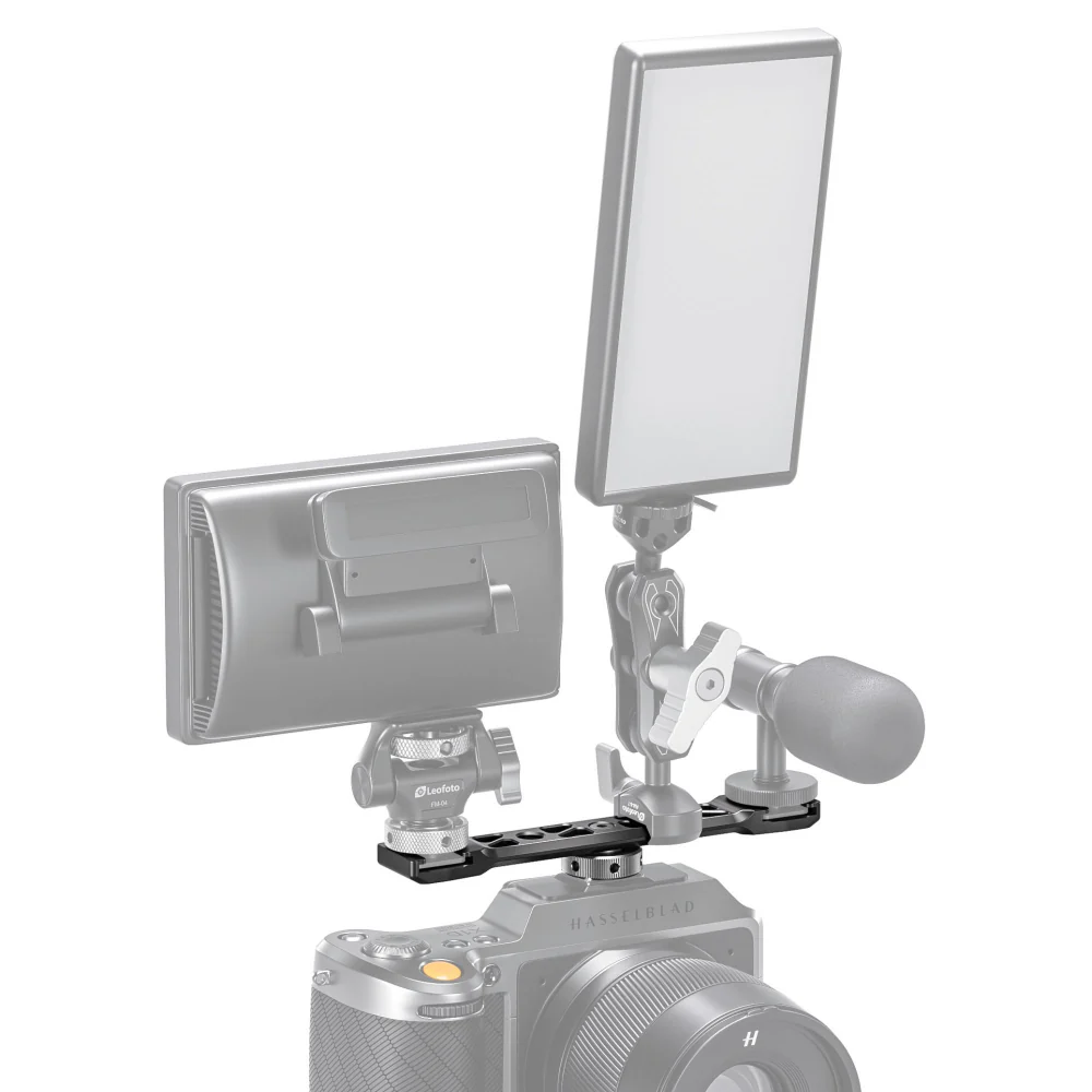 Leofoto AM-8-3 Dual Cold Shoe Adapter with Hot Shoe Mount - Image 2