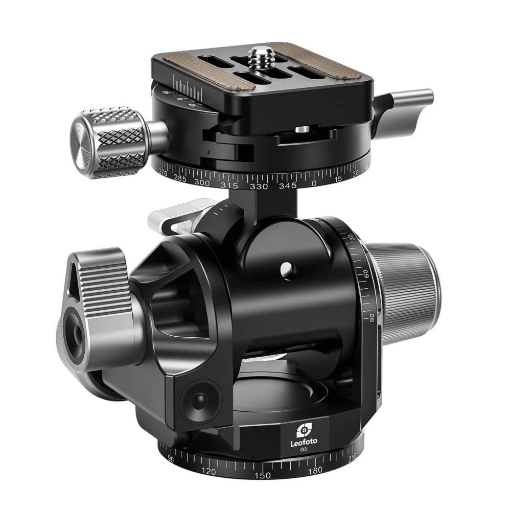 Leofoto G3 50mm 3-Axis Geared Head with BPL-50N Plate - Image 2