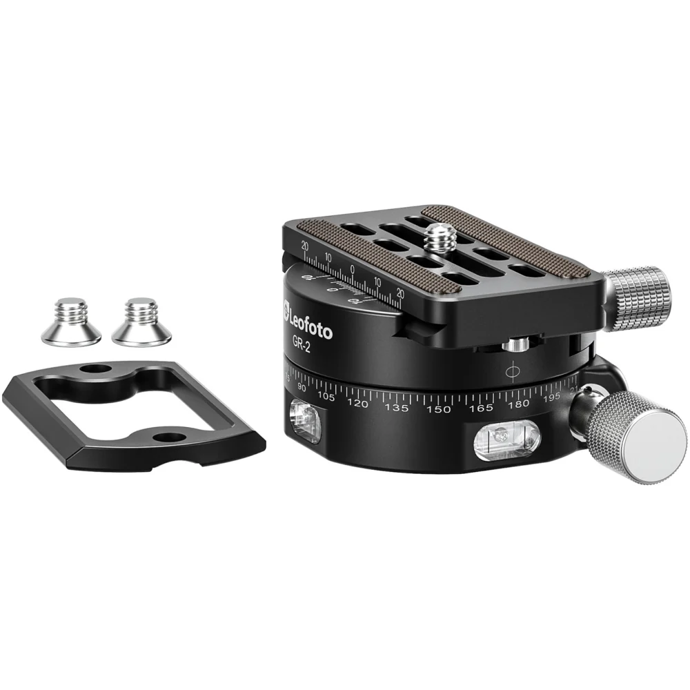 Leofoto GR-2 60mm Geared Panning Clamp with QP-70N Plate - Image 4